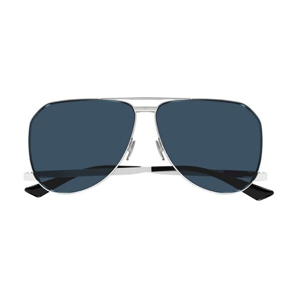 NEW SL690 DUST 003 SAINT LAURENT SUNGLASSES UNISEX SILVER AVIATOR EYEWEAR - Picture 2 of 4
